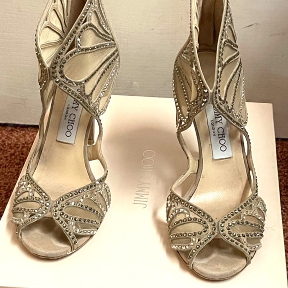 Jimmy Choo Swarovski Crystal Rhinestone Shoes size 6 (36.5) - Picture 5 of 7
